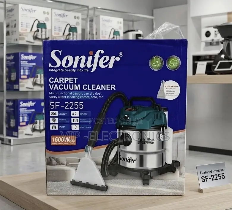 Sonifer Carpet Vacuum Cleaner 20l _1600w Wet Dry Multi-Function