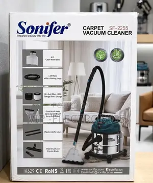 Sonifer Carpet Vacuum Cleaner 20l _1600w Wet Dry Multi-Function