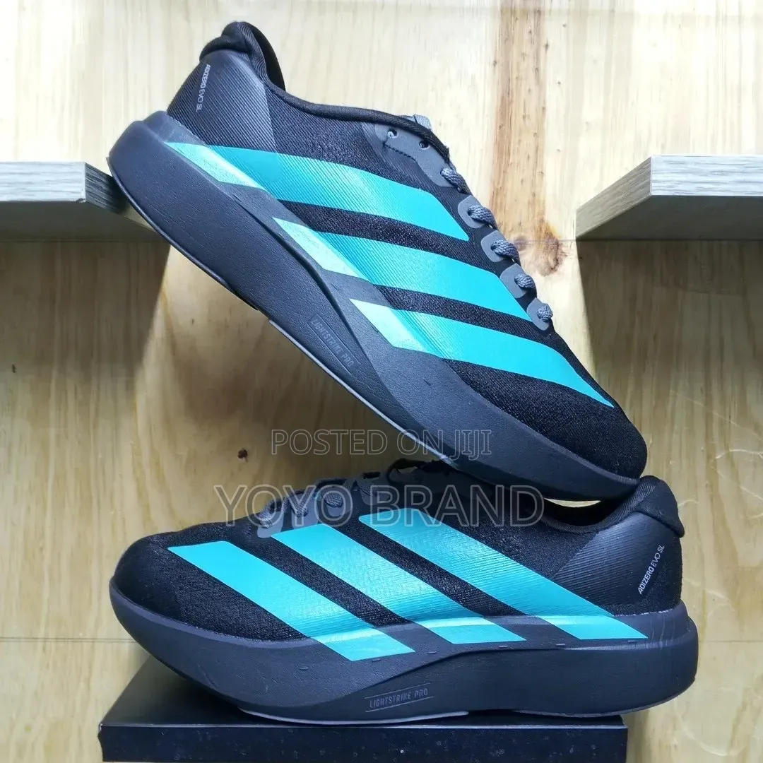 Adidas Adizero Evo Sl Road Running Shoes Black /Pure Teal