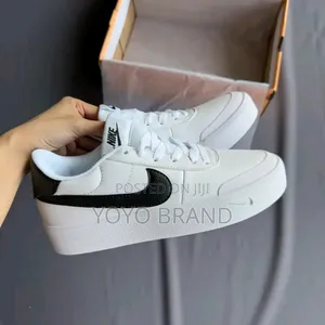 Nike Court Shot Shoes in White Black Swoosh