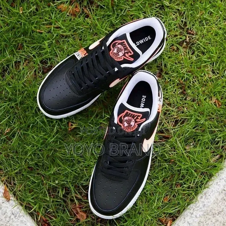 Nike Air Force 1 '07 Lv8 Shoes"Worldwide Pack" in Black and Crimson