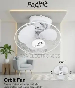 Pacific Ceiling Orbit Fan, Model Ls40-16a, a 360-Degree Rotation
