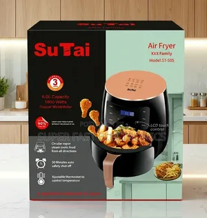 Su Tai Air Fryer 6.0l–1800w High-Capacity Cooker 3-Year Warranty