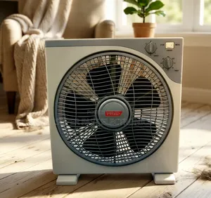Proud 12-Inch Box Fan – 3-Speed Quiet Cooling Fan With 60-Minute Timer