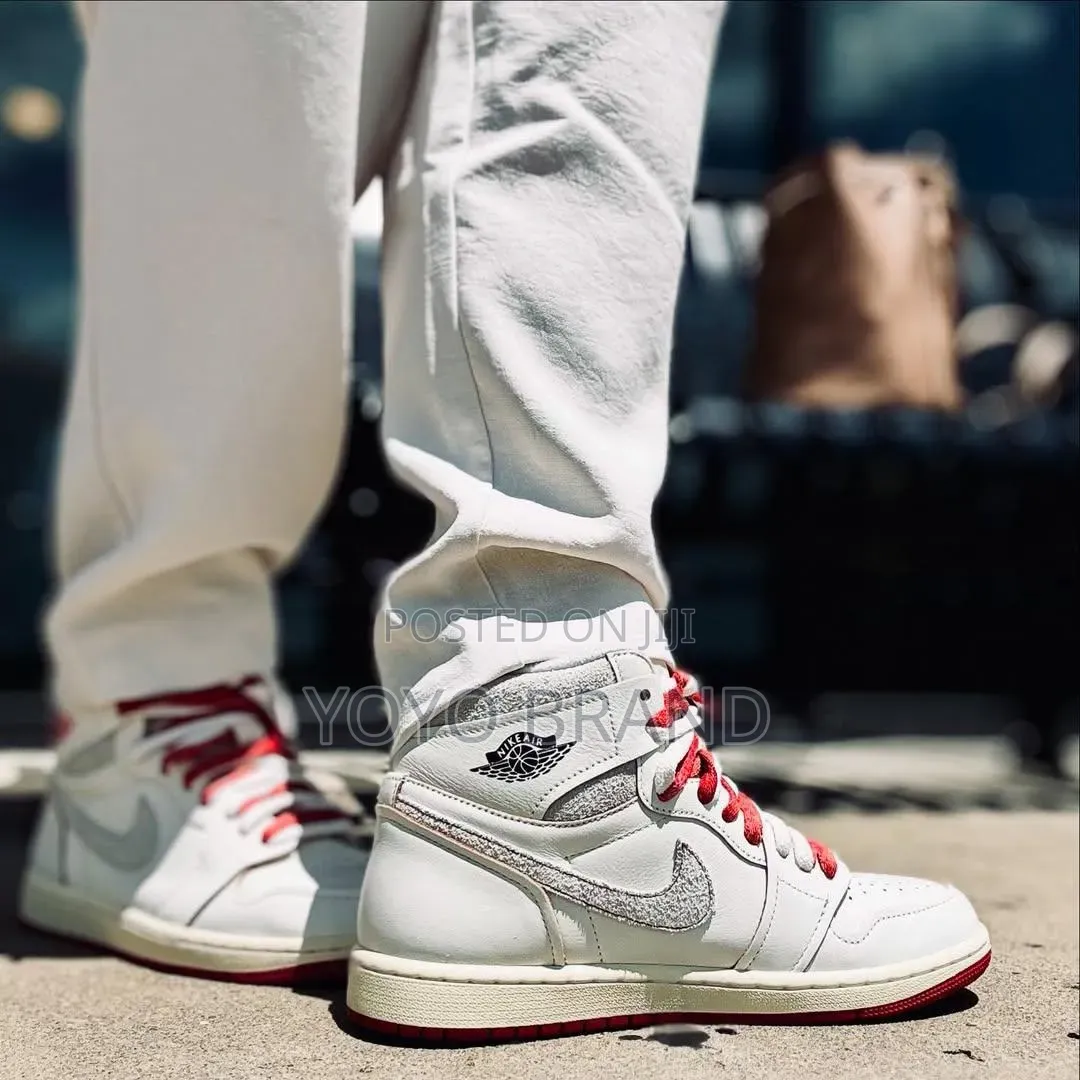 Nike Air Jordan1og "Rare Air" Sneakers "Sail/Cinnabar-Light Bone"