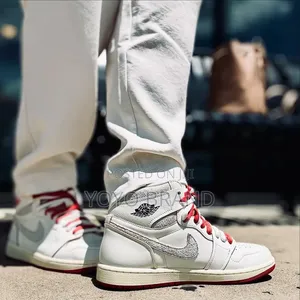 Nike Air Jordan1og "Rare Air" Sneakers "Sail/Cinnabar-Light Bone"