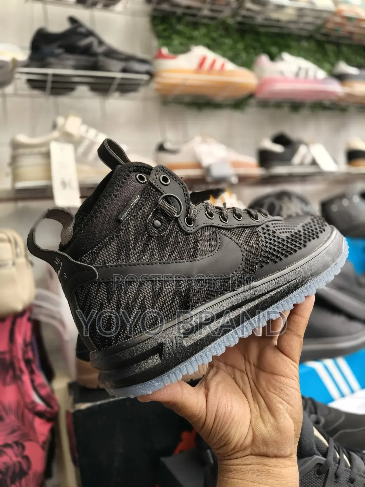 Nike Lunar Force 1 Duckboot in a Triple Black Unisex Fashion Boots