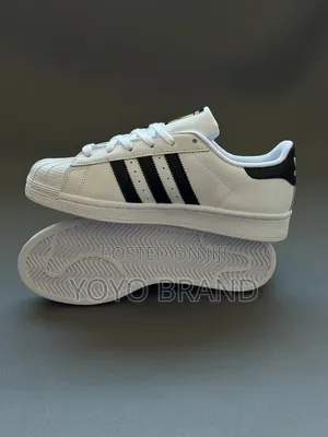 Adidas Superstar Sneakers Classic White Leather Black Three-Stripes