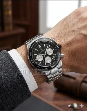 Poedagar Belmont Stainless Steel Chronograph Watch Featuring