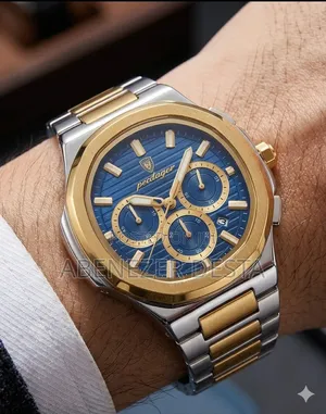 Poedagar Luxury Business Chronograph a Distinctive Two-Tone