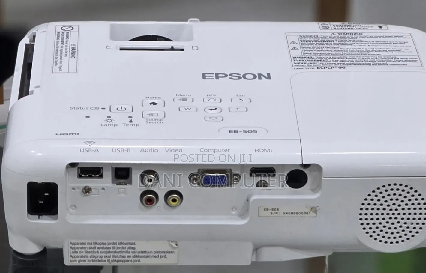Epson Projector Model Name: Eb-S05 With Bag