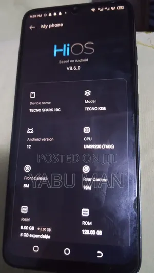 Tecno Spark 10C 128 GB Black