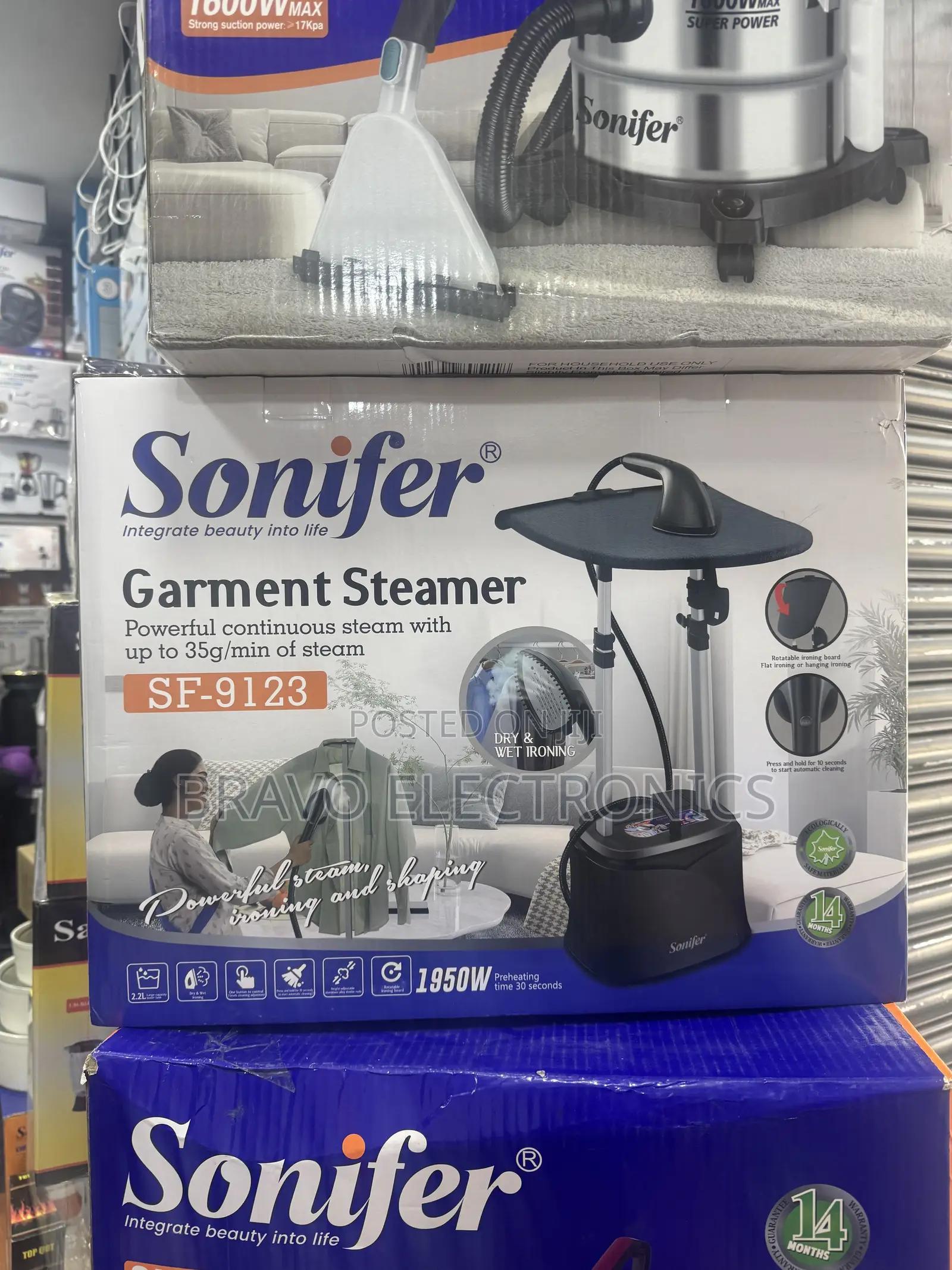Sonifer Garment Steamer 1950w – Dry Wet Ironing | Best Price