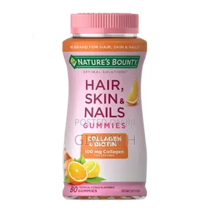 Hair Skin Nails Vitamin Supplement Gummies With Collagen Biotin