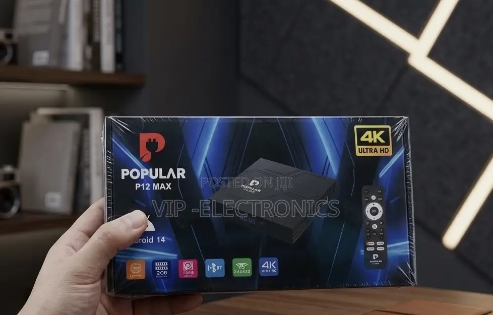 Popular P12 Max Android Tv Box 2gb of Ddr3 Ram and 16gb of Emmc Flash