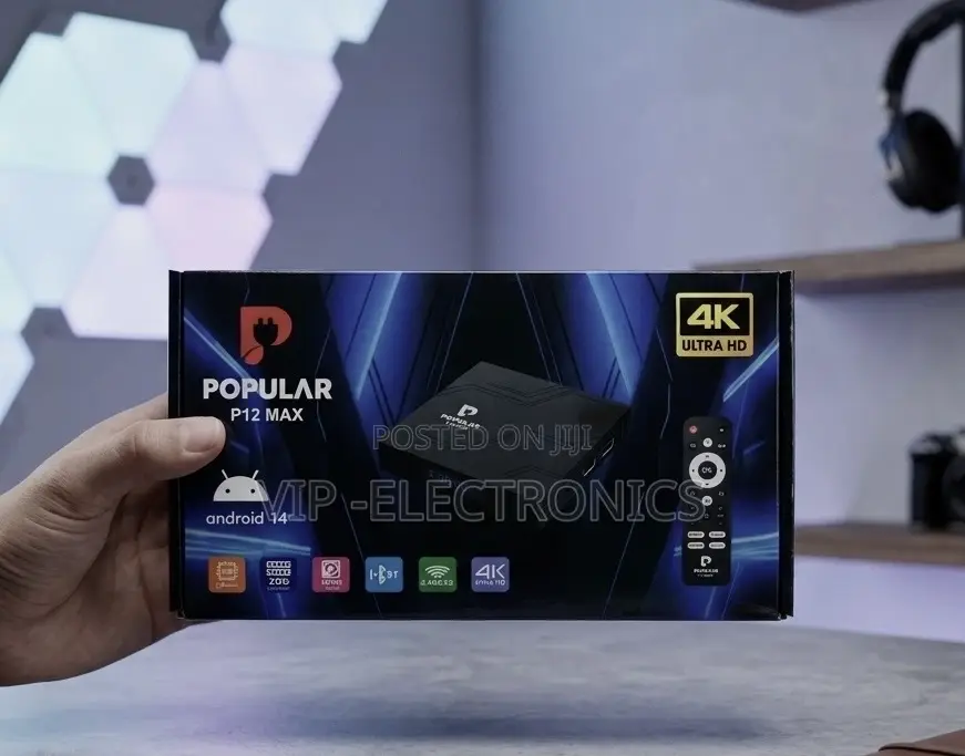 Popular P12 Max Android Tv Box 2gb of Ddr3 Ram and 16gb of Emmc Flash