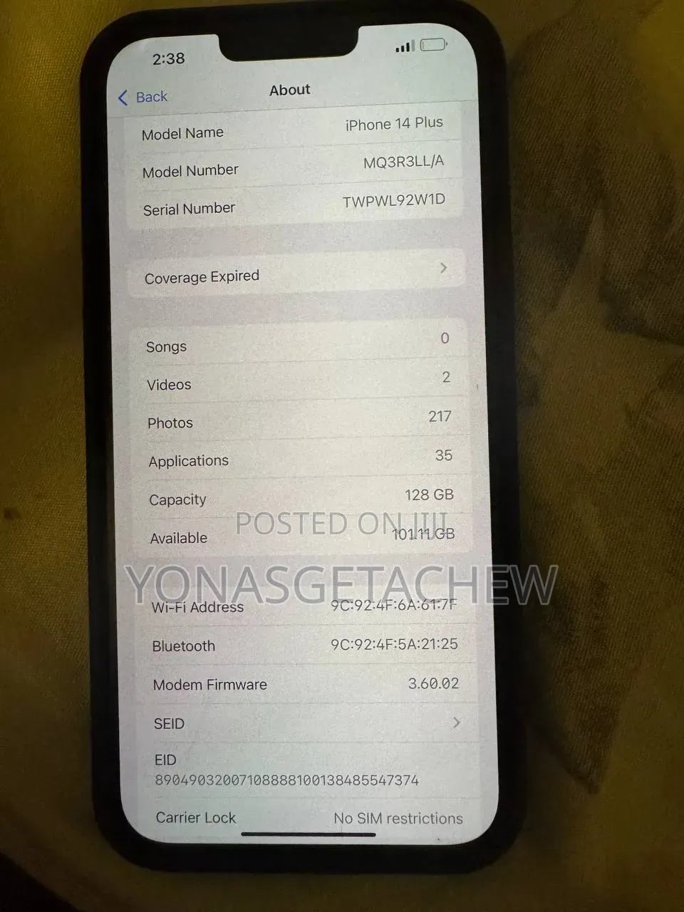 Apple iPhone 14 Plus 128 GB Black
