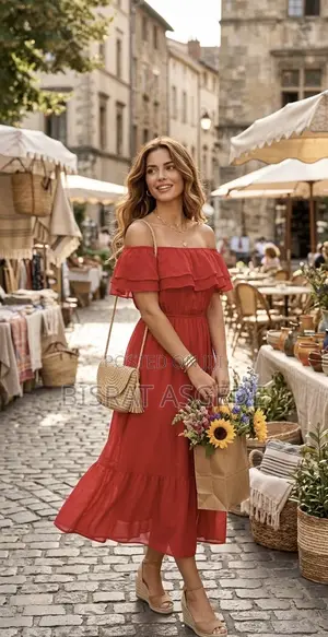 Bonda- ቦንዳ Off the Shoulder Bardot Dress