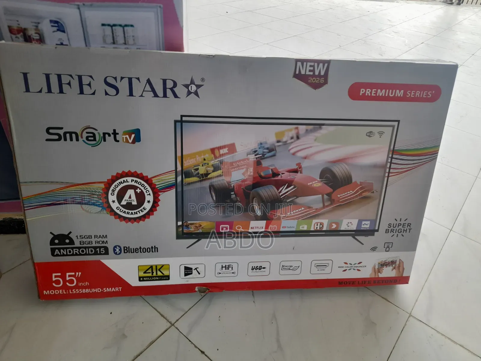 Life Star Smart Tv 55 Inch Andraid Doubel Gelass 2026 Quality Tv