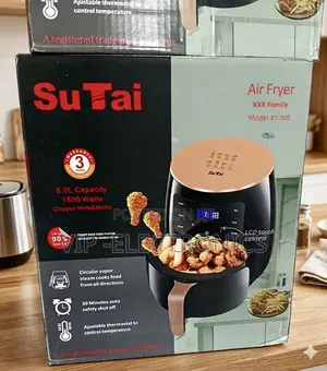 Sutai Air Fryer 6.0l Digital –1800w Smart Oil-Free Cooker