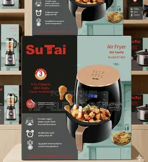 Sutai Air Fryer 6.0l Digital –1800w Smart Oil-Free Cooker