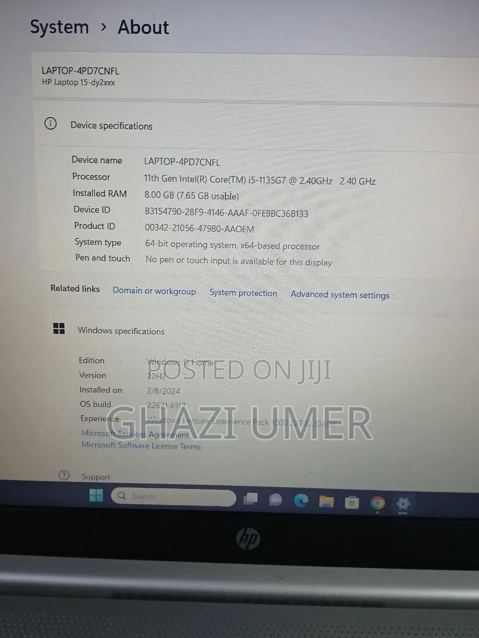 New Laptop HP 250 G7 8GB Intel Core i5 SSD 512GB