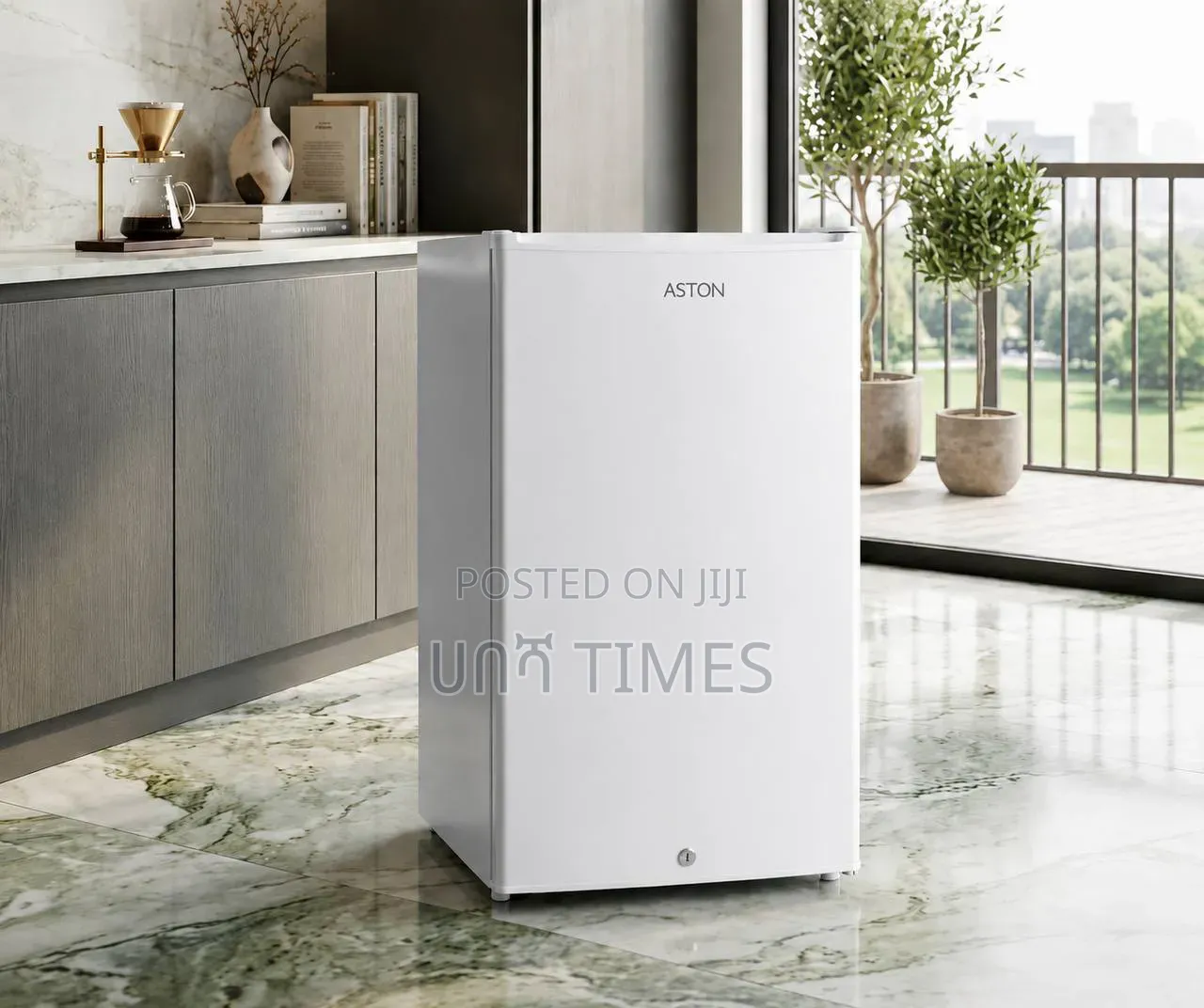 Aston Compact Mini Refrigerator / Freezer With Built-in Lock – White