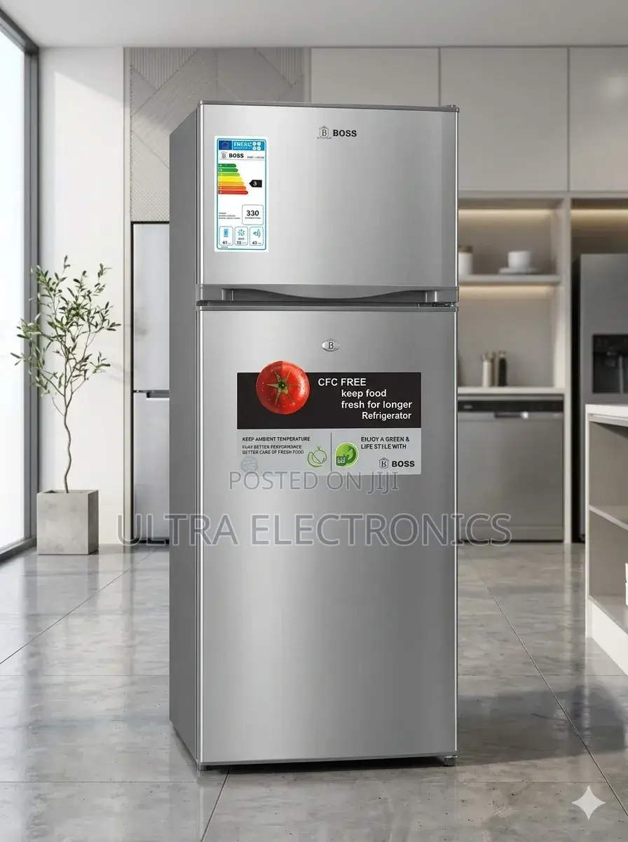 Boss Silver Top-freezer Refrigerator Features A Modern, Rust-free Desi