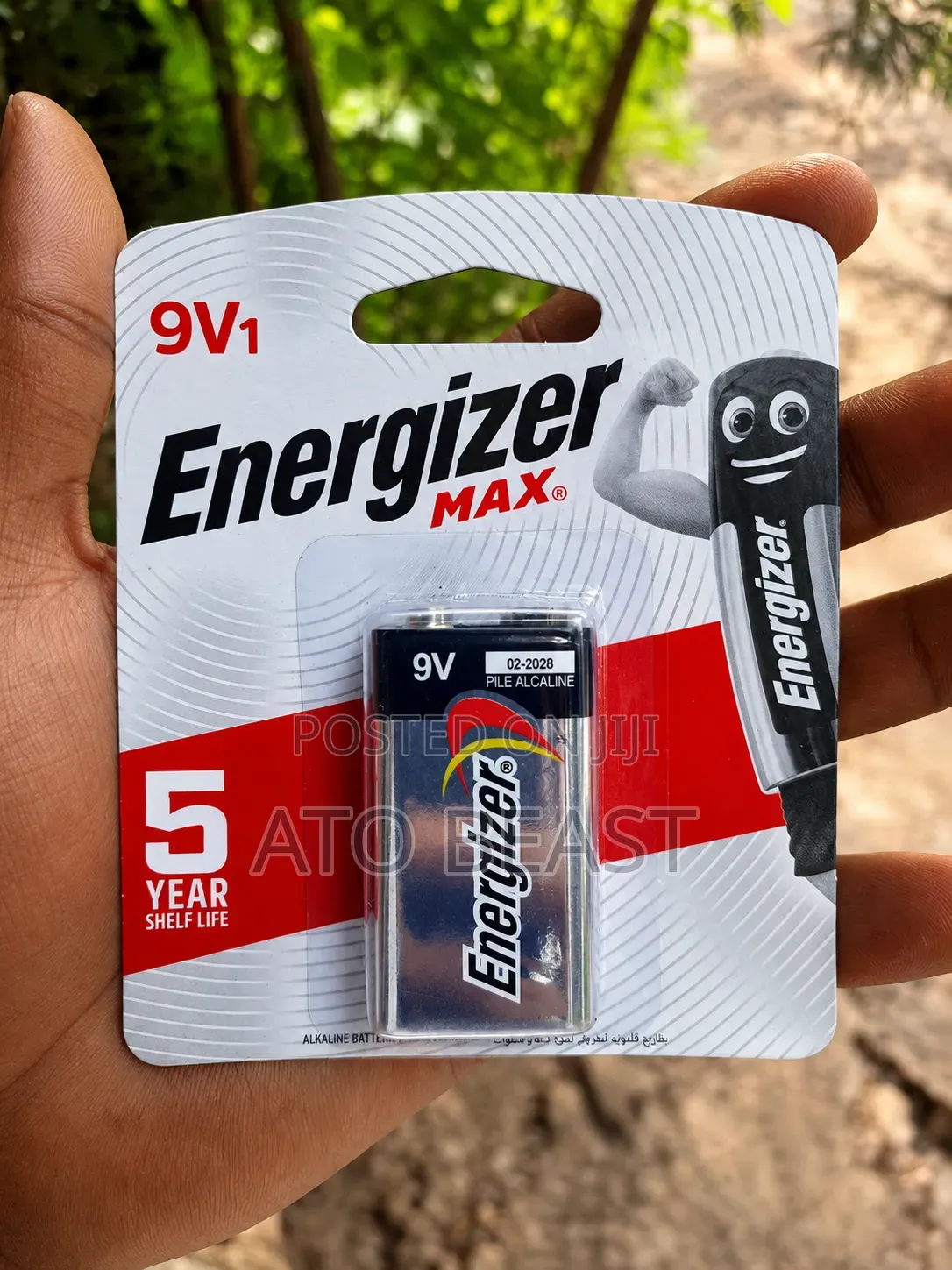 Energizer Max 9v Alkaline Battery.It Offers Up to 5 Years of Shelf