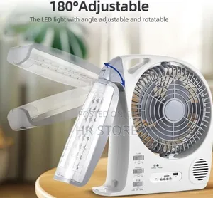 6 in 1 Rechargeable Fan With Led Lamp