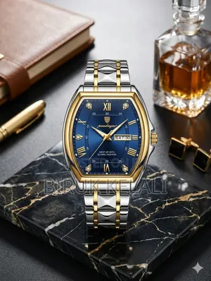 Poedagar Model 958 Men's Quartz Watch Featuring a Gold and Silver
