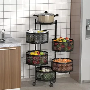 5 Layer Moveable Kitchen Storage Rack