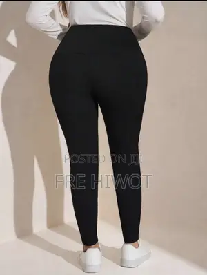 Plus Size Solid Color High Waist Casual Leggings
