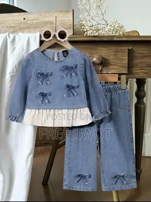 Kids Baby Girl Korean Style Elegant 3d Bow Fashion Set