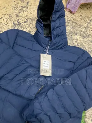 Husenlang Navy Puffer Jacket:
