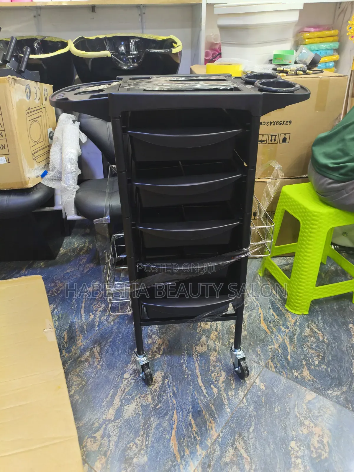 Reeze Plus 6-Drawer Hairdressing Beauty Trolley(ባለ 6 መሳቢያ የውበት ሳሎን ጋሪ)
