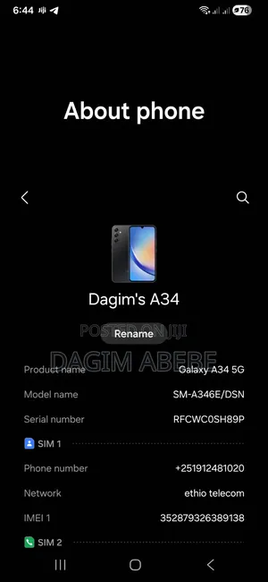 Samsung Galaxy A34 5G 128 GB Black