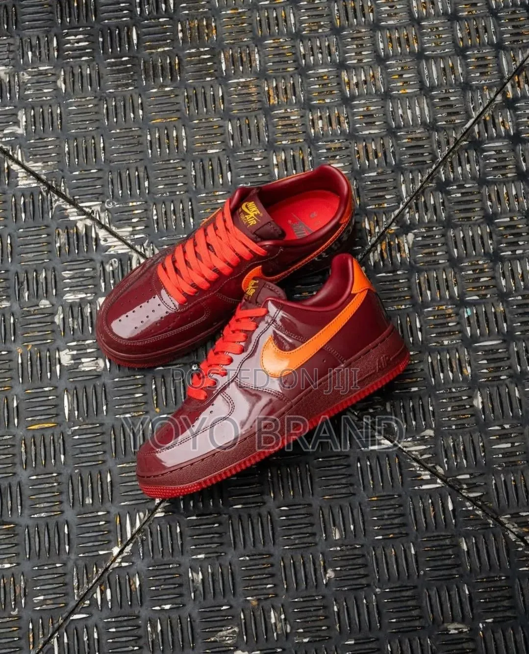 Nike Air Force 1 Low "Dark Team Red," Shiny, Deep Burgundy