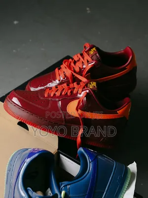 Nike Air Force 1 Low "Dark Team Red," Shiny, Deep Burgundy