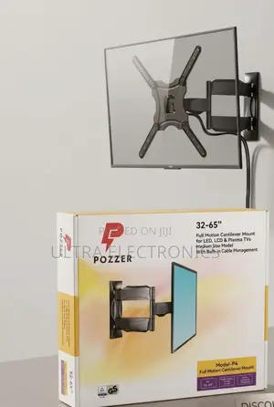 Pozzer Model-P4 Full-Motion Cantilever Mount Box Fits 32-65" Tvs.
