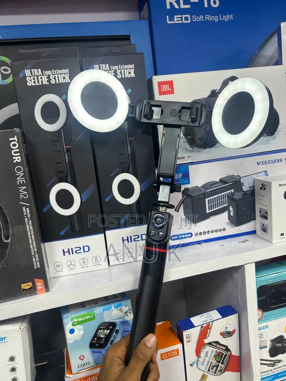 H12d Selfie Stick With Ring Light