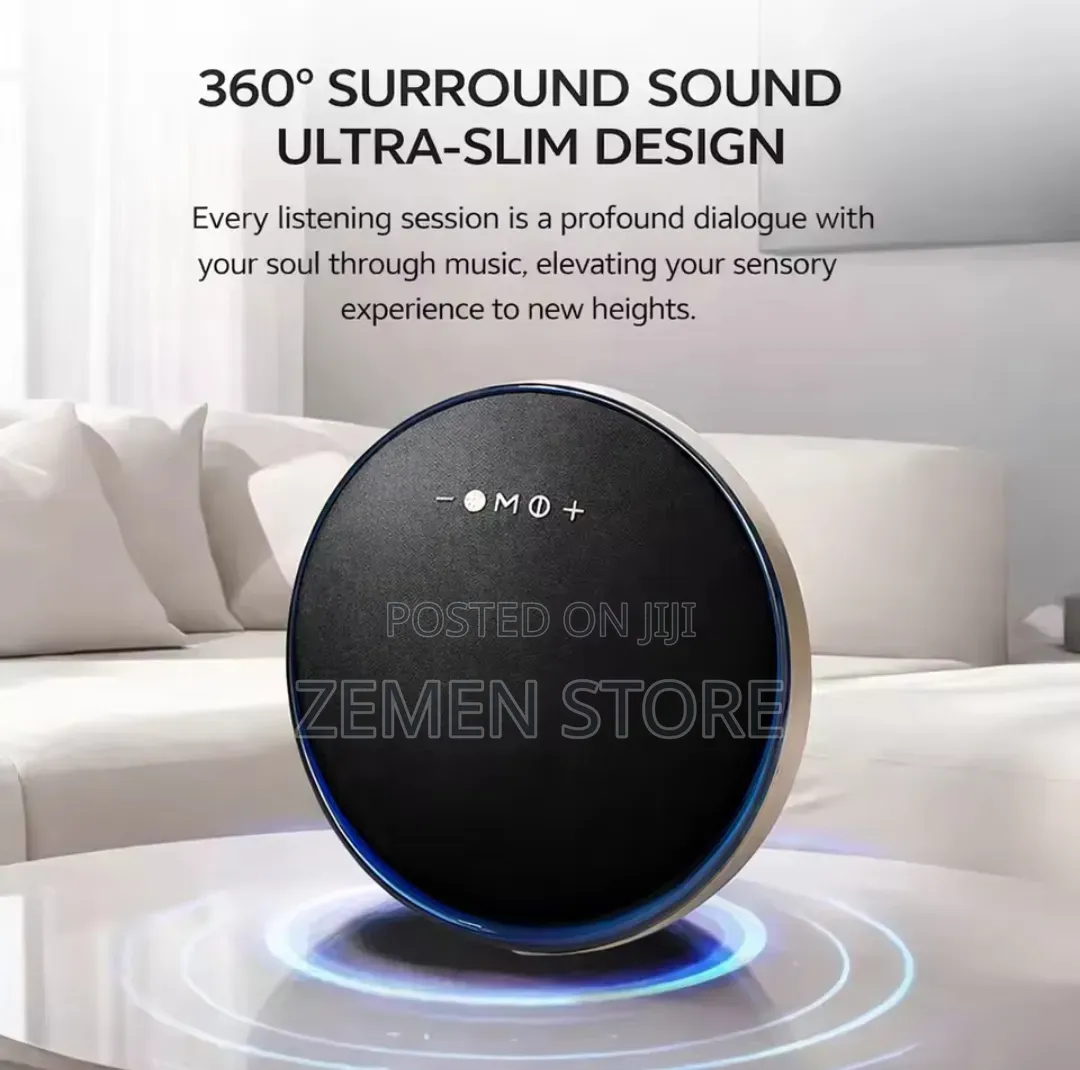 Ultra-Slim 360° Surround Sound Wireless Speaker ዘመናዊ ብሉቱዝ ስፒከር