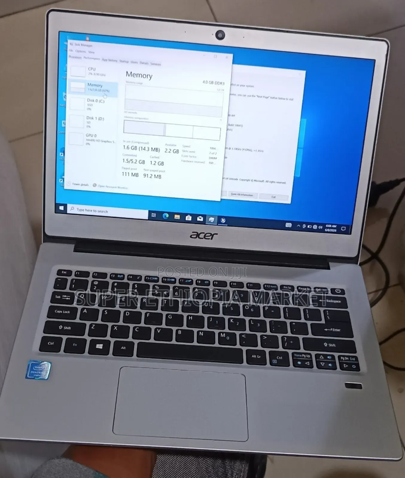 New Laptop Acer Aspire 1 4GB Intel Pentium SSD 128GB