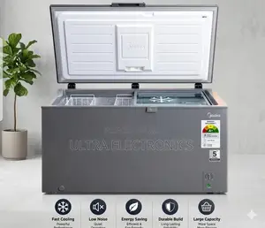 Midea Chest Freezer Features a Modern Gray Finish, a 497l "A+" Energy
