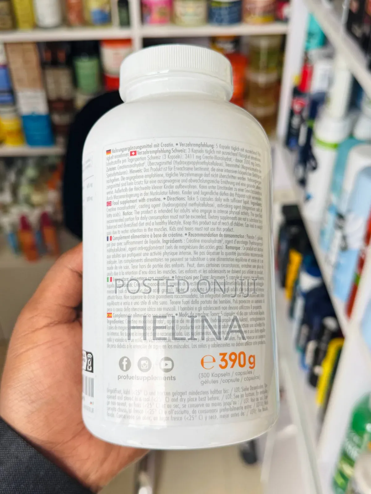 High Quality 300 Capsules Creatine Monohydrate 100% Vegan From German