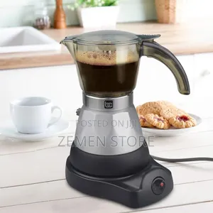 Electric Moka Pot Coffee Maker 300ml ዘመናዊ የኤሌክትሪክ ቡና ማፍያ