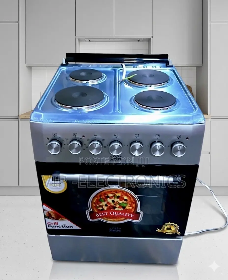 Delta Oven 60×60cm 4 Electric Burners Stainless Steel Freestanding C