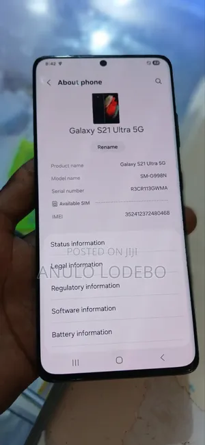 Samsung Galaxy S21 Ultra 5G 256 GB Black