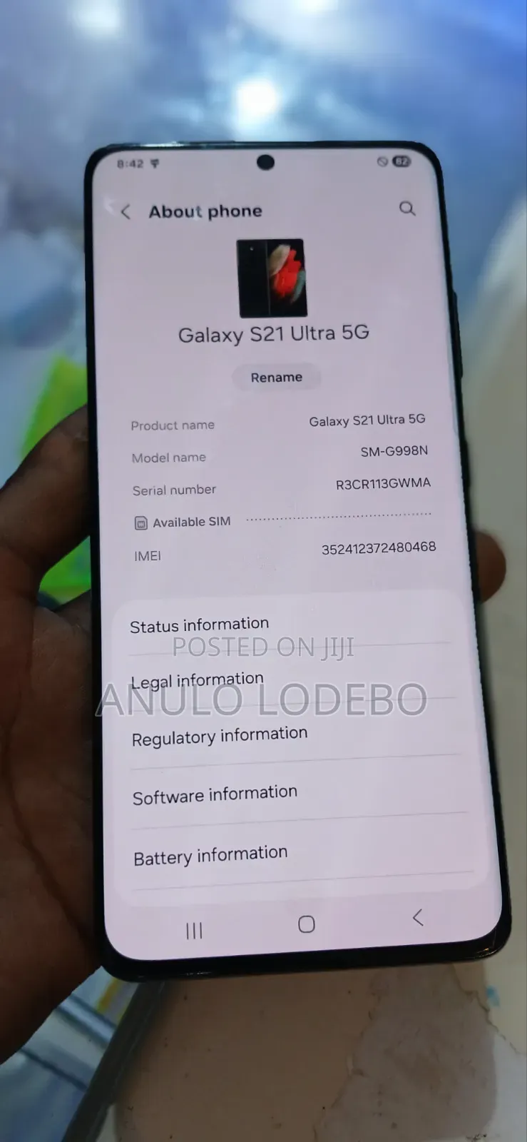 Samsung Galaxy S21 Ultra 5G 256 GB Black
