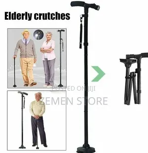 Magic Cane Folding Walking Stick With Led Light ዘመናዊ ምርኩዝ ዱላ